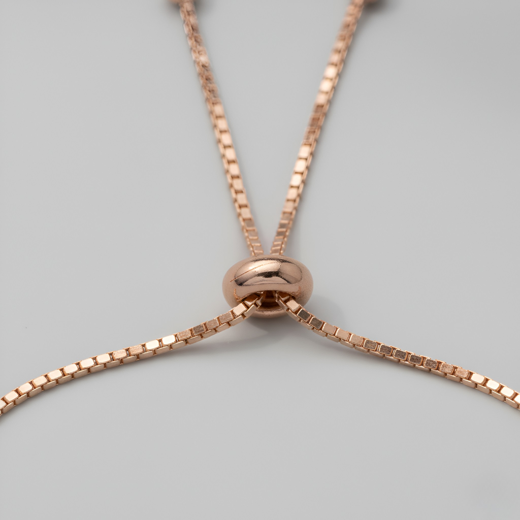 Rose Gold Sliding Clasp Bracelet