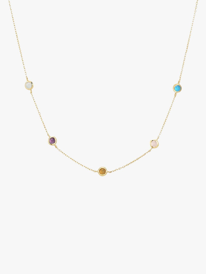 Multi-Stone Dot Necklace