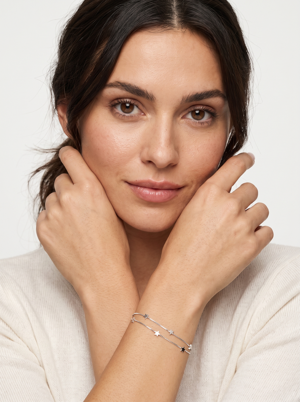 Silver Star Double Bracelet